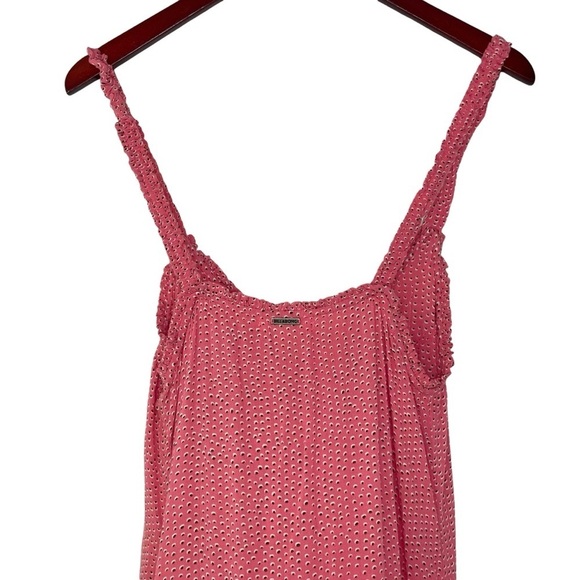 Billabong Sweet Edges midi Dress slip button-front pink women’s small - Picture 8 of 12
